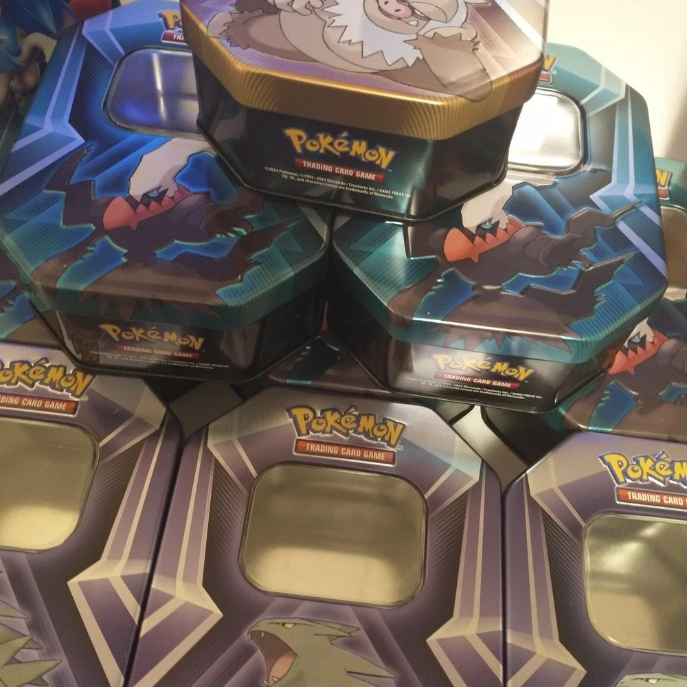 Pokemon TCG Empty Poke Tins Lot of 11 Various Sizes Storage Containers
